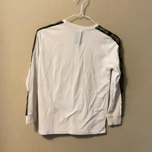 NFL Gold and White Long Sleeve Tee with Saints Logo - Picture 6 of 9